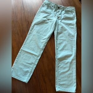 Calvin Klein Mint Straight-Leg Cropped Jeans